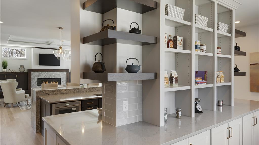 Woods of Medina Modern Tudor- Built-in Shelving