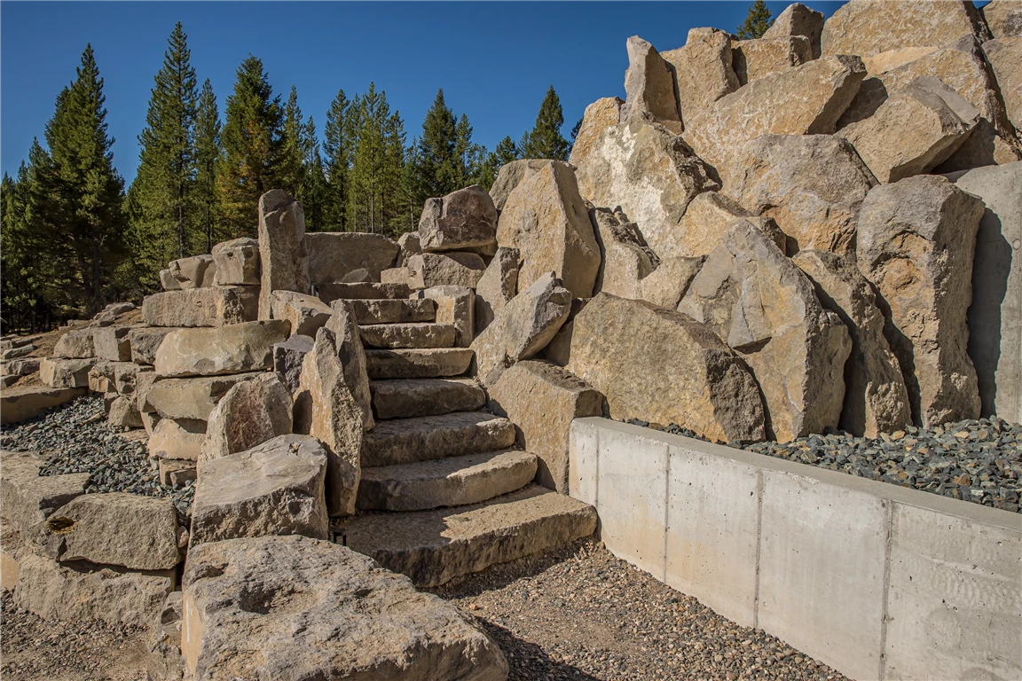 Ancient rocky landscape with sacred art and granite formations.